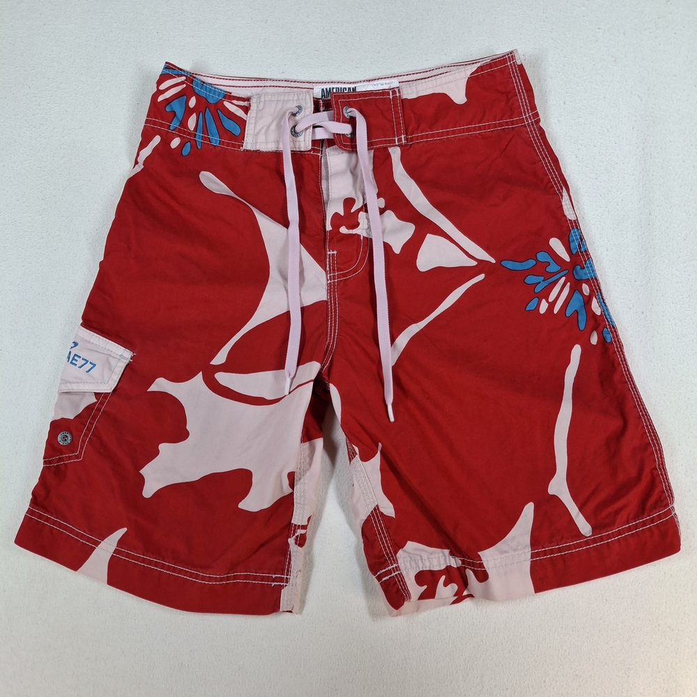 American Eagle Outfitters Red and Pink Men's Athletic Shorts